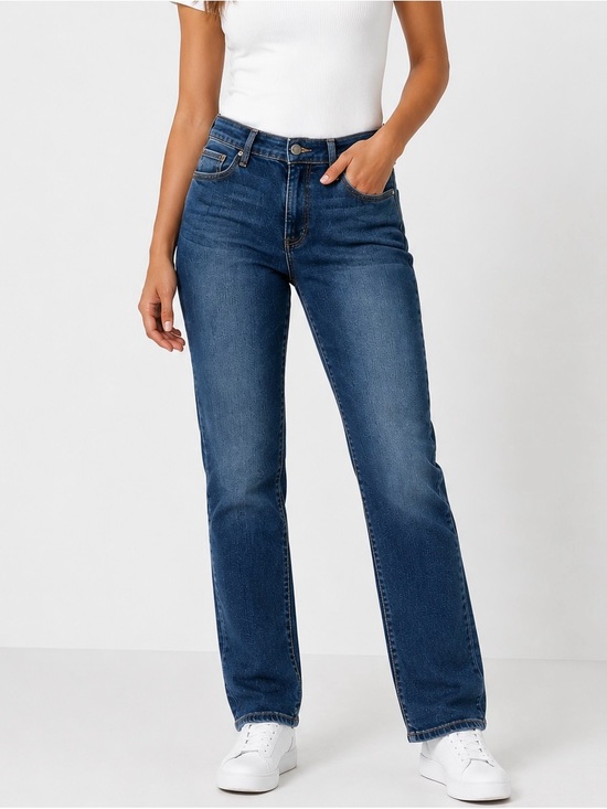 Kut from the Kloth Denim - Kut from the Kloth Straight-Leg Jeans in Dark Blue Denim